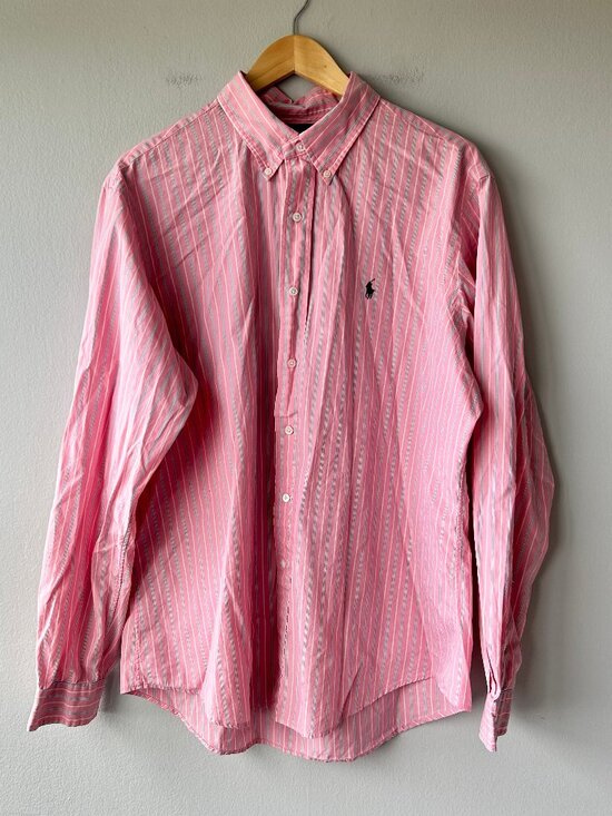 Ralph Lauren Other - Ralph Lauren Pink Striped Oxford Button Down Shirt Mens XL